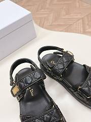 Dioract Sandal Black Quilted Cannage Calfskin - 3