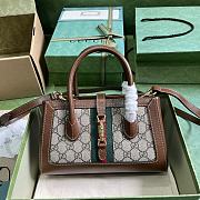 Gucci Jackie 1961 Small Tote Bag 772126 Beige & Ebony 24 x 15 x 11cm - 1