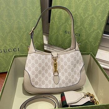 Gucci Jackie 1961 Small GG Shoulder Bag 678843 Beige & White Size 28.5x4x19cm