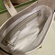 Gucci Jackie 1961 Small GG Shoulder Bag 678843 Beige & White Size 28.5x4x19cm - 5