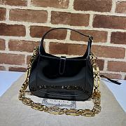 Gucci Jackie 1961 Mini Shoulder Bag ‎699651 Black Patent Size 19*13*3cm - 5