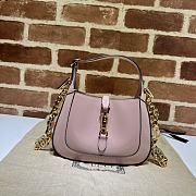 Gucci Jackie 1961 Mini Shoulder Bag ‎699651 Pink Patent Size 19*13*3cm - 1