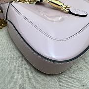Gucci Jackie 1961 Mini Shoulder Bag ‎699651 Pink Patent Size 19*13*3cm - 2