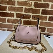 Gucci Jackie 1961 Mini Shoulder Bag ‎699651 Pink Patent Size 19*13*3cm - 4