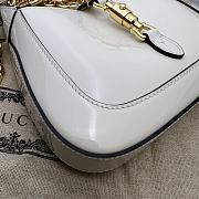 Gucci Jackie 1961 Mini Shoulder Bag ‎699651 White Patent Size 19*13*3cm - 4