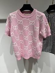 Gucci GG Knit Wool Top Pink ‎772888 - 1