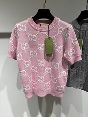 Gucci GG Knit Wool Top Pink ‎772888 - 2