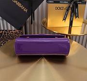 D&G Small Sicily Handbag Purple Patent Size 13 x 19 x 6 cm - 3