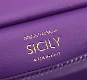 D&G Small Sicily Handbag Purple Patent Size 13 x 19 x 6 cm - 5