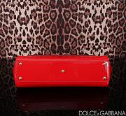 D&G Elongated Sicily Handbag Red Patent Size 18 x 29 x 10 cm - 5