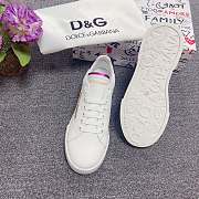 D&G Portofino Sneakers In Nappa Calfskin With Lettering Pink - 3