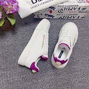 D&G Portofino Sneakers In Nappa Calfskin With Lettering Pink - 2