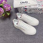 D&G Portofino Sneakers In Nappa Calfskin With Lettering Light Pink - 4