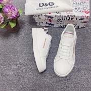 D&G Portofino Sneakers In Nappa Calfskin With Lettering Light Pink - 2