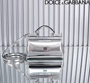 D&G Small Sicily Handbag Silver Size 13 x 19 x 6 cm - 1