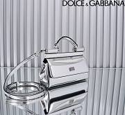 D&G Small Sicily Handbag Silver Size 13 x 19 x 6 cm - 3