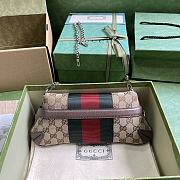 Gucci Horsebit Chain Small Shoulder Bag Beige/Ebony 764339 Size 27*11.5*5cm - 3