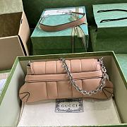 Gucci Horsebit Chain Small Shoulder Bag Rose Beige 764339 Size 27*11.5*5cm - 2