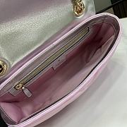 Gucci GG Marmont Small Shoulder Bag Pink Iridescent 443497 Size 26x15x7 cm - 4