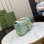 Gucci GG Marmont Small Shoulder Bag Green Iridescent 443497 Size 26x15x7 cm - 4