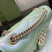 Gucci GG Marmont Small Shoulder Bag Green Iridescent 443497 Size 26x15x7 cm - 2