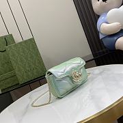 Gucci GG Marmont Super Mini Bag Green Iridescent 476433 Size 16.5 x 10 x 4.5cm - 5