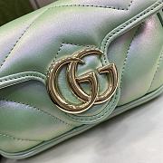 Gucci GG Marmont Super Mini Bag Green Iridescent 476433 Size 16.5 x 10 x 4.5cm - 4
