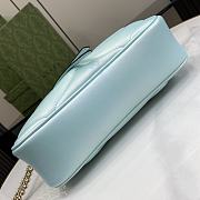 Gucci GG Marmont Small Shoulder Bag 447632 Blue Iridescent Size 24 x 13 x 7cm - 4
