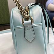Gucci GG Marmont Small Shoulder Bag 447632 Blue Iridescent Size 24 x 13 x 7cm - 2