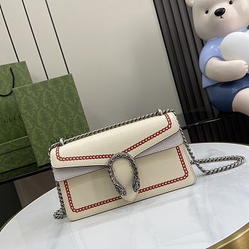 Gucci Dionysus Small Rectangular Bag ‎499623 Ivory leather Size 25 x 13.5 x 7cm