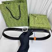 Gucci Interlocking G Belt Black/Silver ‎774451 2.5cm - 1