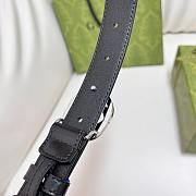Gucci Interlocking G Belt Black/Silver ‎774451 2.5cm - 5