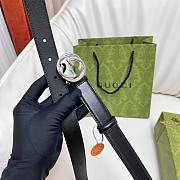 Gucci Interlocking G Belt Black/Silver ‎774451 2.5cm - 4