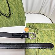 Gucci Interlocking G Belt Black/Silver ‎774451 2.5cm - 2