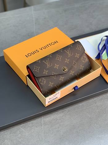 Louis Vuitton M62236 Sarah Wallet Monogram Red Size 19 x 10.5 x 2.5 cm