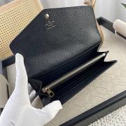Louis Vuitton M82256 Sarah Wallet Black Size 19 x 10.5 x 2.5 cm - 5
