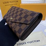 Louis Vuitton N63209 Sarah Wallet Damier Ebene Brown Size 19 x 10.5 x 2.5 cm - 5