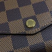 Louis Vuitton N63209 Sarah Wallet Damier Ebene Brown Size 19 x 10.5 x 2.5 cm - 2