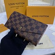 Louis Vuitton N60114 Sarah Wallet Damier Ebene Rose Size 19 x 10.5 x 2.5 cm - 1