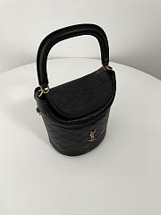 YSL Gaby Bucket Bag In Lambskin 763961 Black Size 19 X 17 X 15 CM - 3