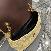 YSl Niki Medium Chain Bag In Raffia And Leather 633187 Size 28 X 20 X 8,5 CM - 5