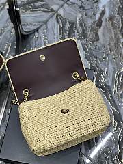 YSl Niki Medium Chain Bag In Raffia And Leather 633187 Size 28 X 20 X 8,5 CM - 4