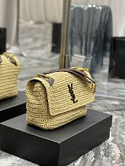 YSl Niki Medium Chain Bag In Raffia And Leather 633187 Size 28 X 20 X 8,5 CM - 3