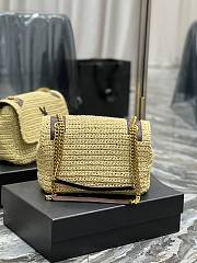 YSl Niki Medium Chain Bag In Raffia And Leather 633187 Size 28 X 20 X 8,5 CM - 2
