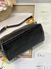Diorstar Hobo Bag with Chain Black Macrocannage Crinkled Calfskin Size 28.5 x 14.5 x 10 cm - 5