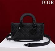 Dior Medium Lady D-Joy Bag Ultramatte Black Cannage Calfskin Size 26 x 13.5 x 5 cm - 1
