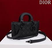 Dior Medium Lady D-Joy Bag Ultramatte Black Cannage Calfskin Size 26 x 13.5 x 5 cm - 3