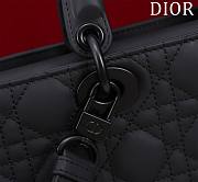 Dior Medium Lady D-Joy Bag Ultramatte Black Cannage Calfskin Size 26 x 13.5 x 5 cm - 2