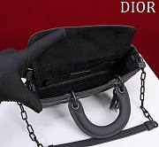 Dior Small Lady D-Joy Bag Ultramatte Black Cannage Calfskin Size 22 x 12 x 6 cm - 5