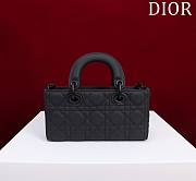 Dior Small Lady D-Joy Bag Ultramatte Black Cannage Calfskin Size 22 x 12 x 6 cm - 4